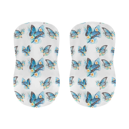 Blossom Blue Butterfly Pattern Print Bar Stool Covers