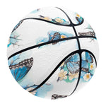 Blossom Blue Butterfly Pattern Print Basketball