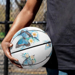 Blossom Blue Butterfly Pattern Print Basketball