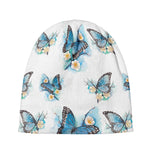 Blossom Blue Butterfly Pattern Print Beanie