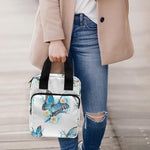 Blossom Blue Butterfly Pattern Print Bible Tote Bag