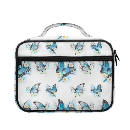 Blossom Blue Butterfly Pattern Print Briefcase Bible Bag