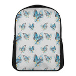 Blossom Blue Butterfly Pattern Print Casual Backpack