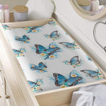 Blossom Blue Butterfly Pattern Print Changing Pad Cover