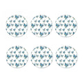 Blossom Blue Butterfly Pattern Print Coaster Set