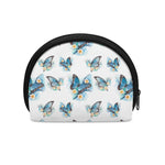Blossom Blue Butterfly Pattern Print Coin Purse