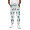 Blossom Blue Butterfly Pattern Print Cotton Sweatpants