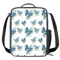 Blossom Blue Butterfly Pattern Print Crossbody Lunch Bag