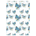 Blossom Blue Butterfly Pattern Print Curtain