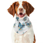 Blossom Blue Butterfly Pattern Print Dog Bandana