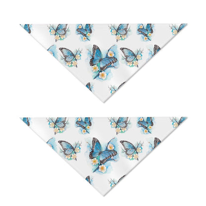 Blossom Blue Butterfly Pattern Print Dog Bandana