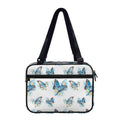 Blossom Blue Butterfly Pattern Print Double Strap Bible Bag