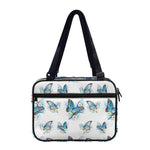 Blossom Blue Butterfly Pattern Print Double Strap Bible Bag