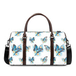 Blossom Blue Butterfly Pattern Print Duffle Bag