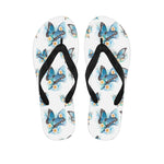 Blossom Blue Butterfly Pattern Print Flip Flops