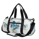 Blossom Blue Butterfly Pattern Print Gym Bag