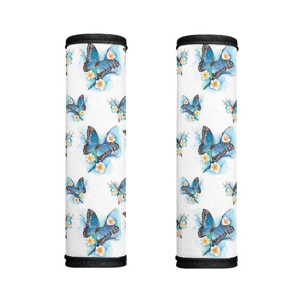Blossom Blue Butterfly Pattern Print Handle Covers