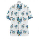 Blossom Blue Butterfly Pattern Print Hawaiian Shirt