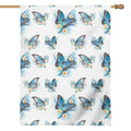 Blossom Blue Butterfly Pattern Print House Flag