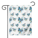Blossom Blue Butterfly Pattern Print House Flag