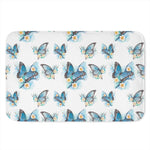 Blossom Blue Butterfly Pattern Print Indoor Door Mat