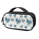 Blossom Blue Butterfly Pattern Print Insulin Cooler Travel Case