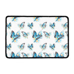 Blossom Blue Butterfly Pattern Print Kitchen Mat