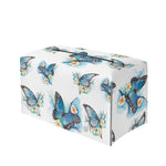 Blossom Blue Butterfly Pattern Print Leather Tissue Box Cover