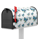 Blossom Blue Butterfly Pattern Print Mailbox Cover