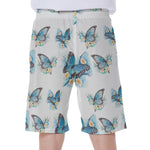 Blossom Blue Butterfly Pattern Print Men's Beach Shorts