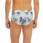 Blossom Blue Butterfly Pattern Print Men's Briefs