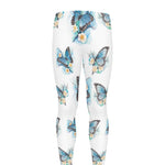 Blossom Blue Butterfly Pattern Print Men's leggings