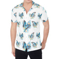 Blossom Blue Butterfly Pattern Print Men's Shirt