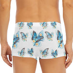 Blossom Blue Butterfly Pattern Print Men's Short Boxer Briefs