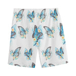 Blossom Blue Butterfly Pattern Print Men's Sports Shorts