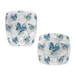 Blossom Blue Butterfly Pattern Print Office Chair Cover
