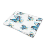 Blossom Blue Butterfly Pattern Print Pet Cooling Mat Cover