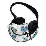 Blossom Blue Butterfly Pattern Print Pet Sling Carrier