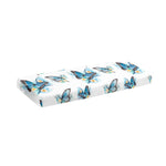 Blossom Blue Butterfly Pattern Print Piano Keyboard Cover