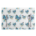 Blossom Blue Butterfly Pattern Print Placemat