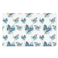 Blossom Blue Butterfly Pattern Print Polyester Doormat