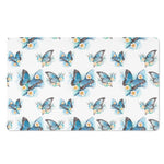 Blossom Blue Butterfly Pattern Print Polyester Doormat