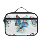 Blossom Blue Butterfly Pattern Print Portable Lunch Bag