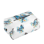Blossom Blue Butterfly Pattern Print Rectangle Tissue Box Cover