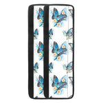 Blossom Blue Butterfly Pattern Print Refrigerator Handle Covers