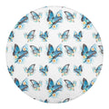 Blossom Blue Butterfly Pattern Print Round Blanket