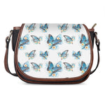 Blossom Blue Butterfly Pattern Print Saddle Bag