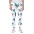 Blossom Blue Butterfly Pattern Print Joggers