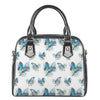 Blossom Blue Butterfly Pattern Print Shoulder Handbag