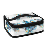 Blossom Blue Butterfly Pattern Print Small Lunch Bag